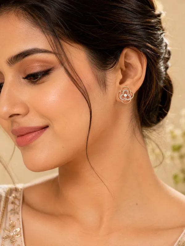 Rose_Gold_Floral_Pearl_&_AD_Stone_Stud_Earrings