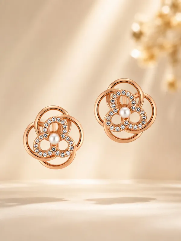 Rose_Gold_Floral_Pearl_&_AD_Stone_Stud_Earrings