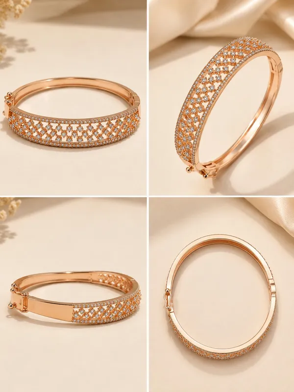 Rose_Gold_Plated_AD_Bracelet_for_Women_–_Sparkling_AD_Stone_Bracelet,_Elegant_Openwork_Design_Free_Size_Fashion_Jewellery_for_Women