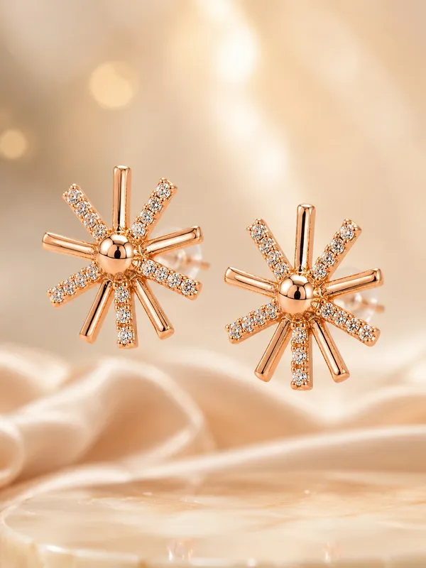 Rose_Gold_Plated_AD_Stone_Starburst_Tops_Earrings_for_Women