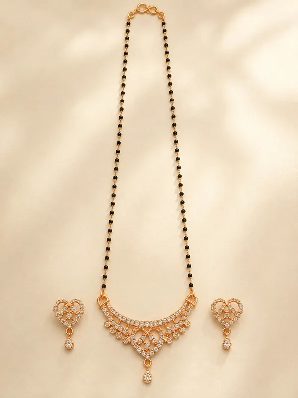 Rose_Gold_Plated_Black_Beaded_Heart_Pendant_Necklace_Set_with_Matching_Earrings