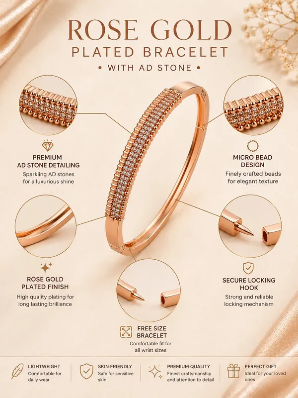 Rose_Gold_Plated_Bracelet_with_AD_Stones_&_Micro_Bead_Detailing_–_Free_Size