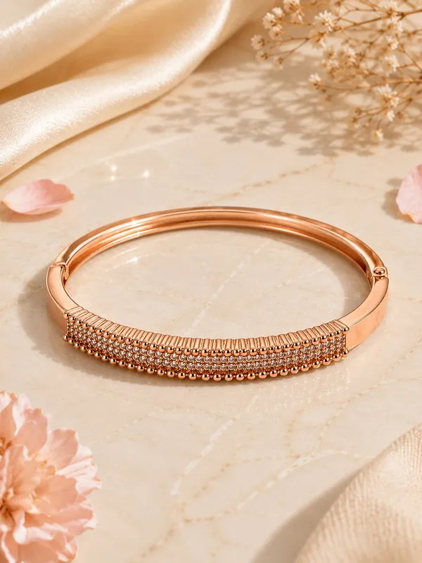 Rose_Gold_Plated_Bracelet_with_AD_Stones_&_Micro_Bead_Detailing_–_Free_Size