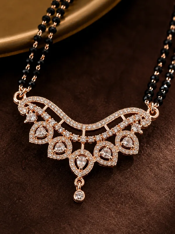 Rose_Gold_Plated_Double_Line_Black_Beaded_Chain_with_AD_Locket,_30_Inch_Mangalsutra_Necklace_for_Women