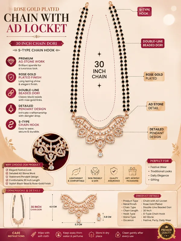Rose_Gold_Plated_Double_Line_Black_Beaded_Chain_with_AD_Locket,_30_Inch_Mangalsutra_Necklace_for_Women
