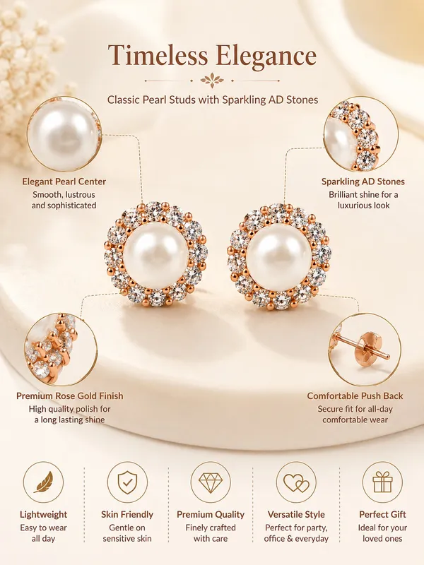 Rose_Gold_Plated_Pearl_Stud_Earrings_with_AD_Stones