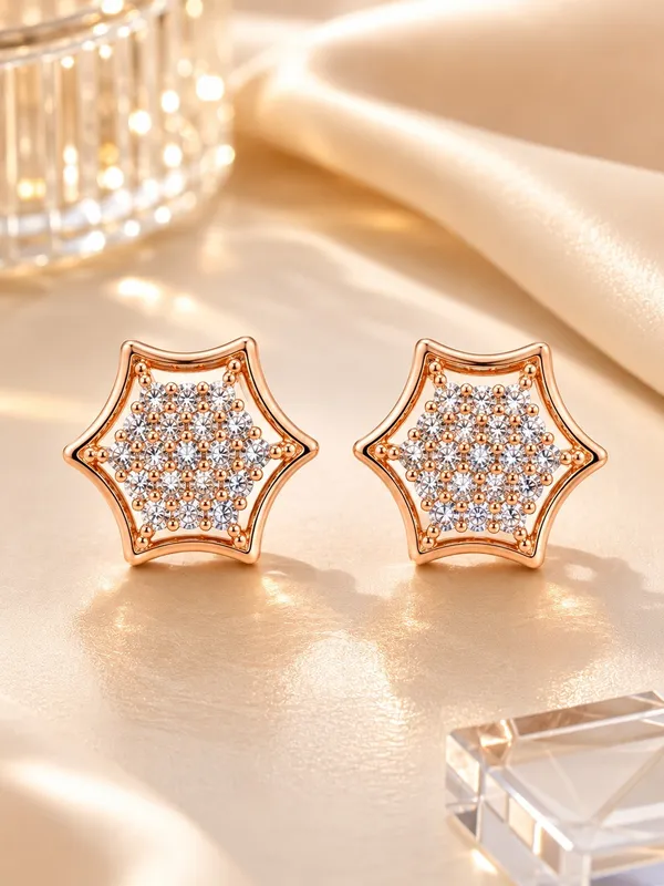 Rose_Gold_Starry_Sparkle_AD_Stone_Stud_Earrings