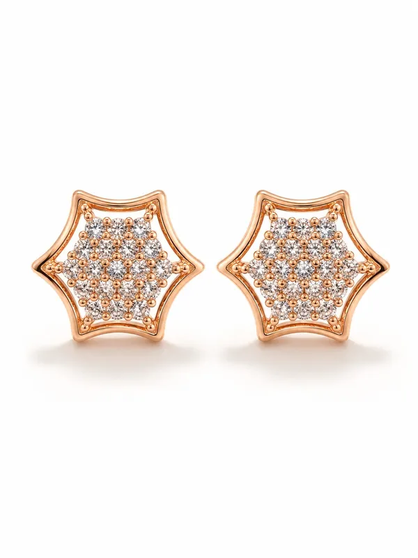 Rose_Gold_Starry_Sparkle_AD_Stone_Stud_Earrings