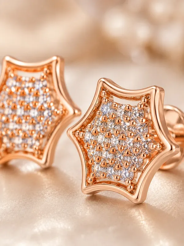 Rose_Gold_Starry_Sparkle_AD_Stone_Stud_Earrings