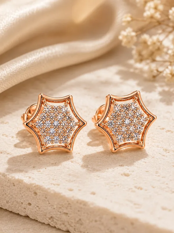 Rose_Gold_Starry_Sparkle_AD_Stone_Stud_Earrings