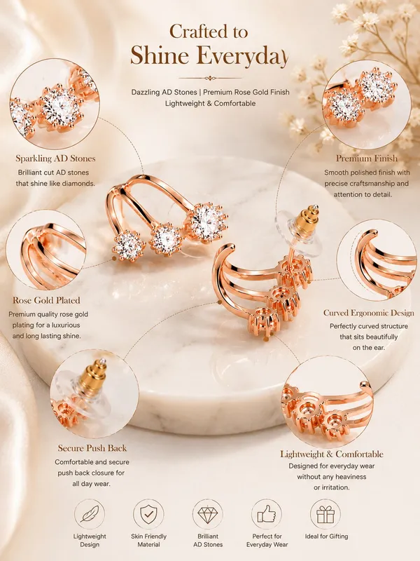 Rose_Gold_Triple_Bloom_AD_Stud_Earrings