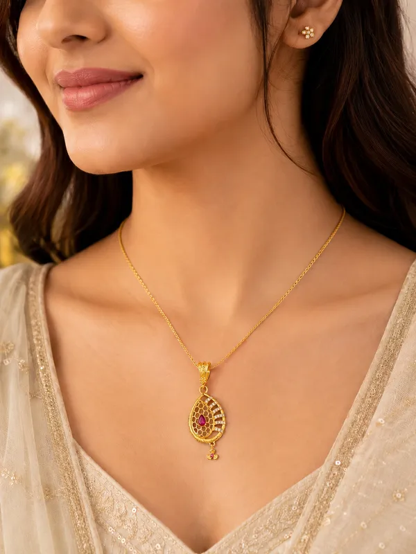 Royal_Ruby_Pink_AD_Lattice_Pendant_–_1GM_Gold_Plated