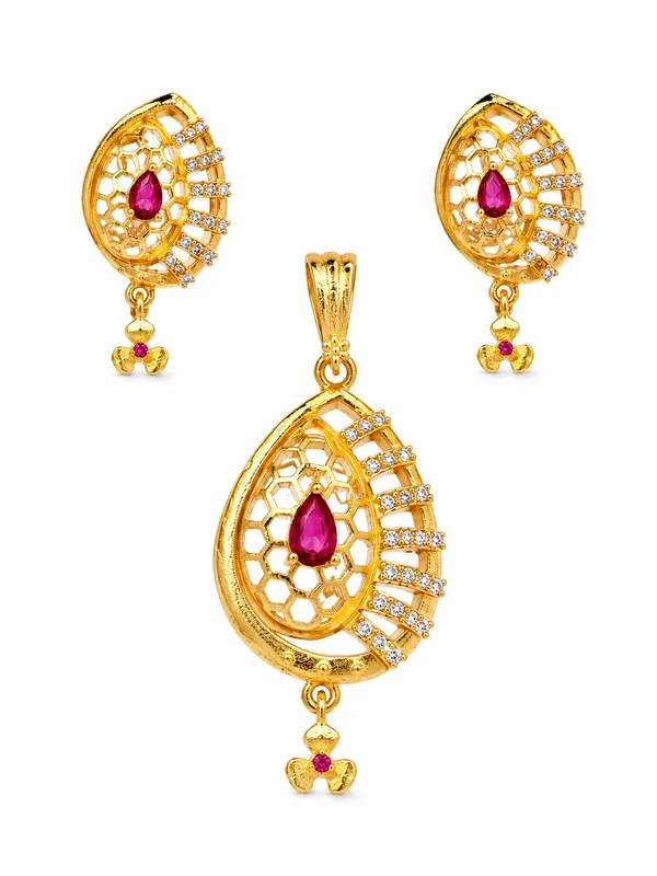 Royal_Ruby_Pink_AD_Pendant_Set_with_Matching_Earrings
