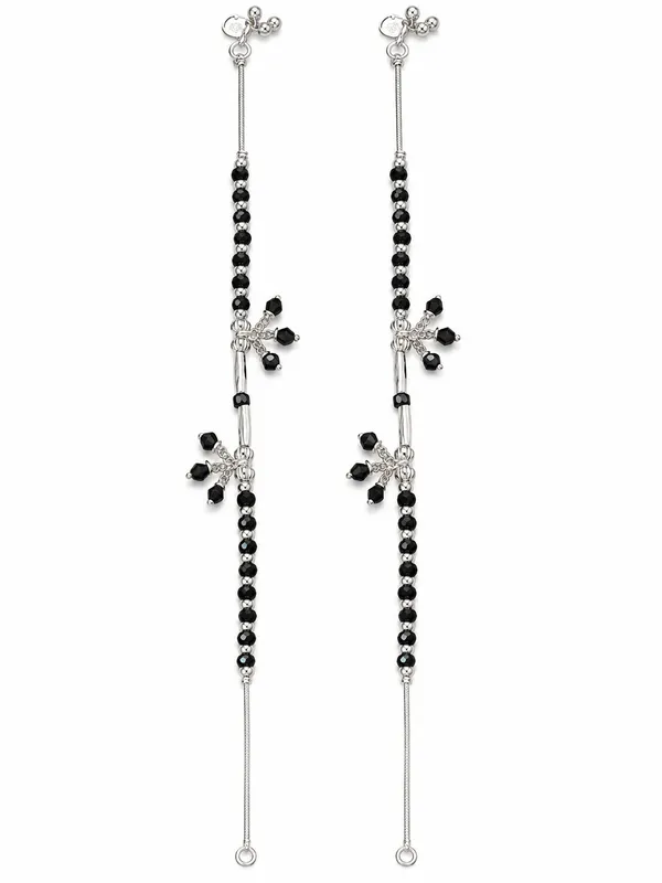 Silver_Plated_Black_Beads_Anklet