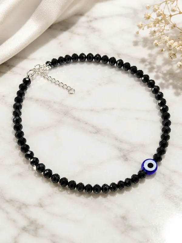 Silver_Plated_Black_Crystal_Beaded_Evil_Eye_Anklet_for_Women_-_10_Inch_Adjustable_Najriya_Anklet