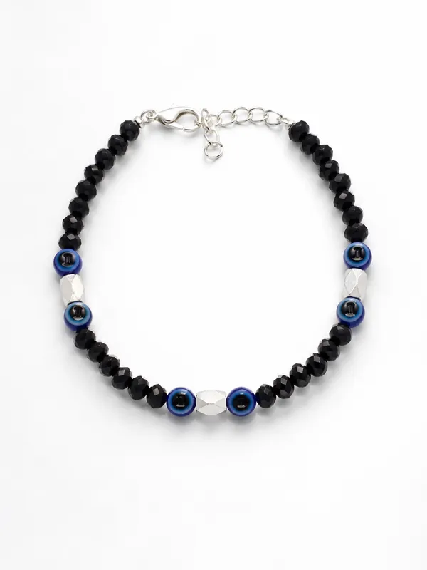 Silver_Plated_Black_Crystal_Evil_Eye_Bracelet_–_7.5_Inch