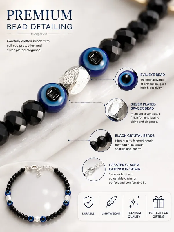 Silver_Plated_Black_Crystal_Evil_Eye_Bracelet_–_7.5_Inch