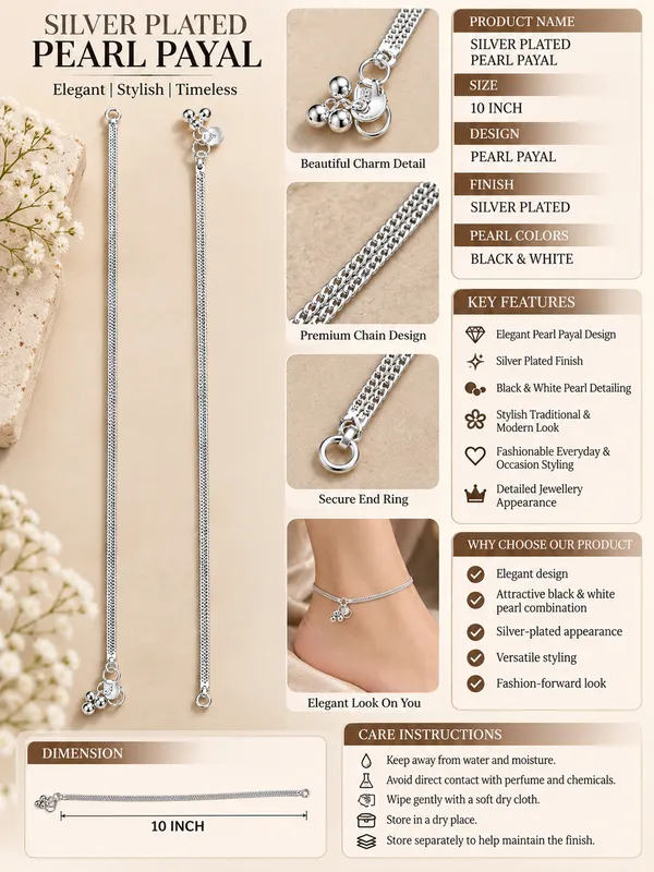 Silver_Plated_Pearl_Payal_/_Anklet_with_Double_Chain_&_Charms_–_10_Inch
