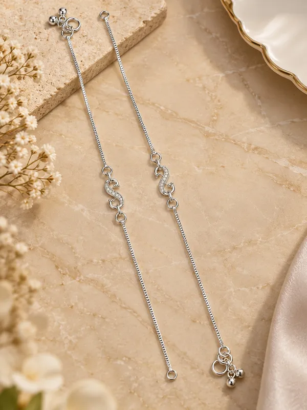 Silver_Plated_Pearl_Payal_/_Anklet_with_S_Design_–_10_Inch