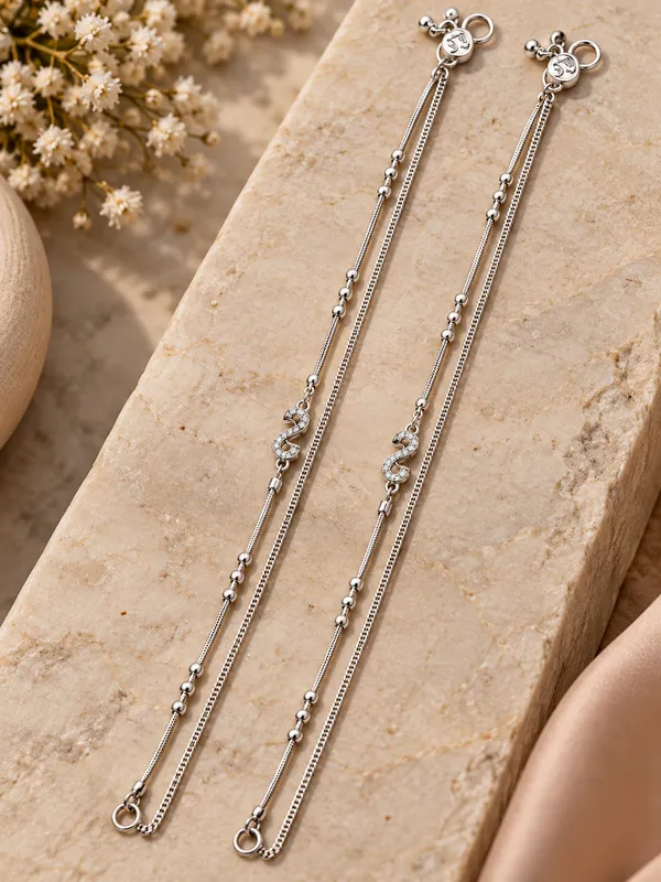 Silver_Plated_Pearl_Payal_/_Anklet_with_S_Design_–_10_Inch