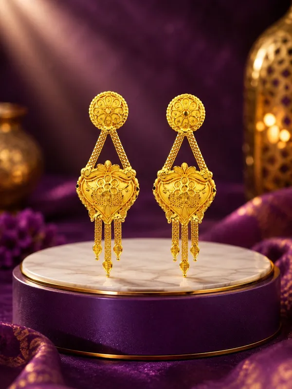 Traditional_Floral_Gold-Plated_Drop_Earrings