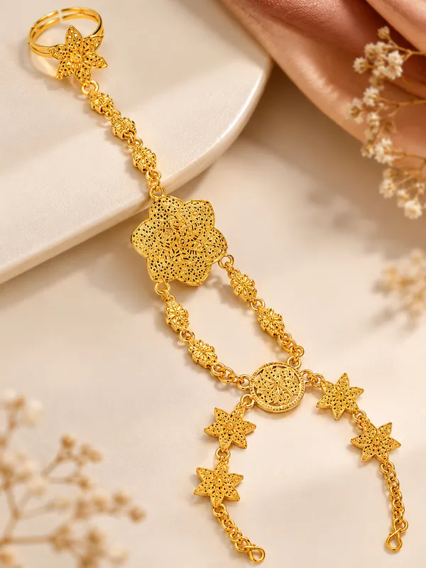 Traditional_Gold_Tone_Floral_Hathphool_for_Women