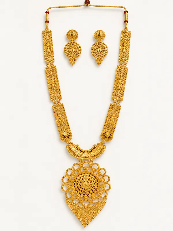 Traditional_Gold_Tone_Look_Necklace_Set_with_Matching_Earrings__Adjustable_Dori