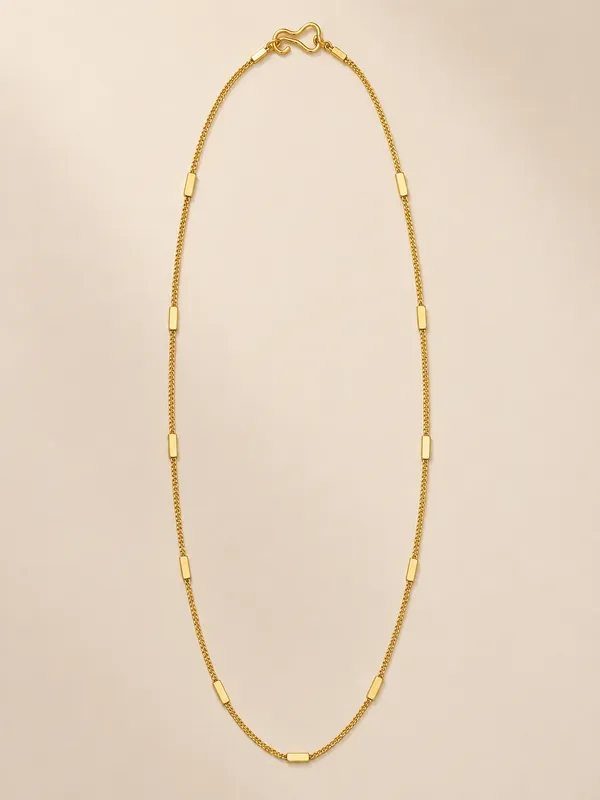Women_20_Inch_Gold_Plated_Slim_Chain_with_Rectangular_Accent_Details_&_S-Type_Hook