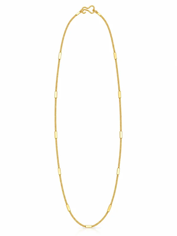 Women_20_Inch_Gold_Plated_Slim_Chain_with_Rectangular_Accent_Details_&_S-Type_Hook