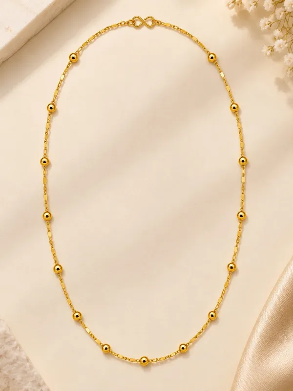 Women_Gold_Plated_Beaded_Chain_Necklace_–_20_Inch,_Minimal_Round_Bead_Design_with_S-Type_Hook