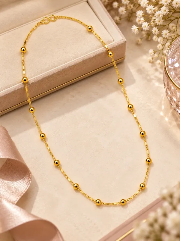 Women_Gold_Plated_Beaded_Chain_Necklace_–_20_Inch,_Minimal_Round_Bead_Design_with_S-Type_Hook