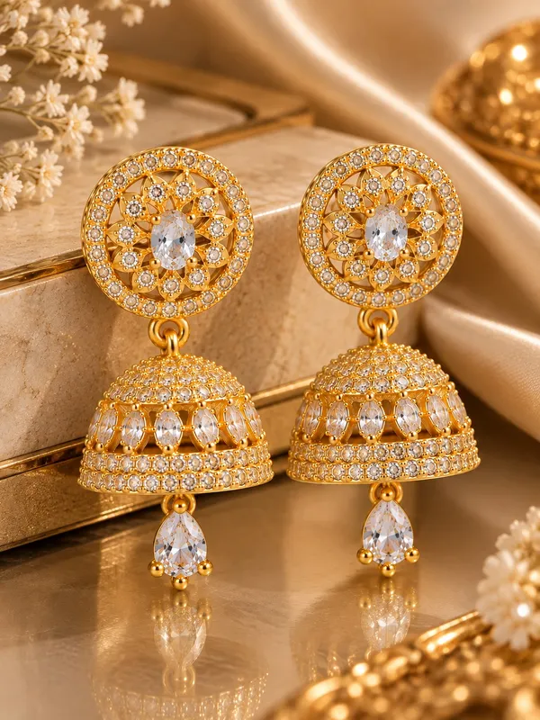 Women_Gold_Tone_Crystal_Jhumka_Earrings
