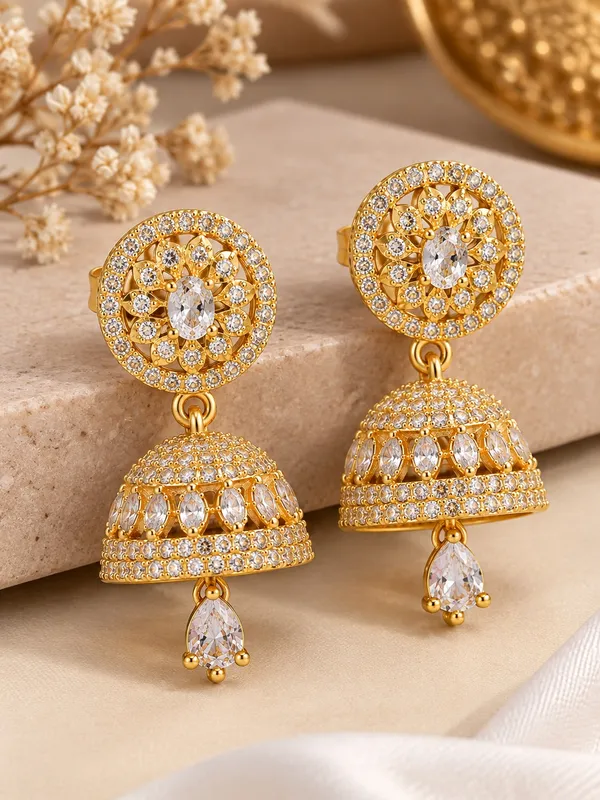 Women_Gold_Tone_Crystal_Jhumka_Earrings