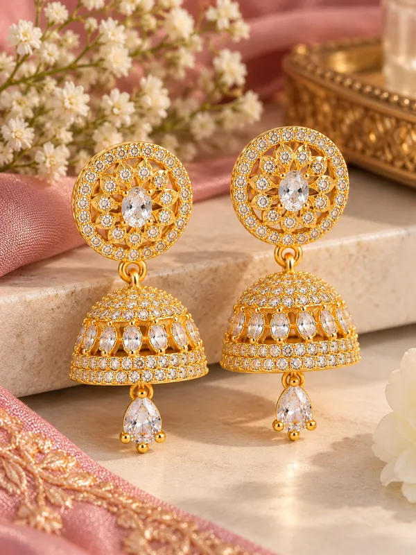 Women_Gold_Tone_Crystal_Jhumka_Earrings