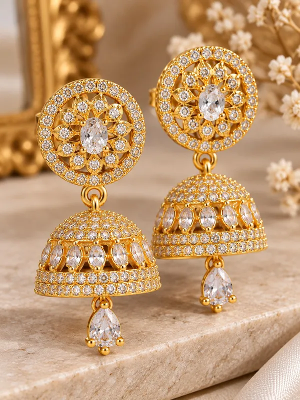 Women_Gold_Tone_Crystal_Jhumka_Earrings