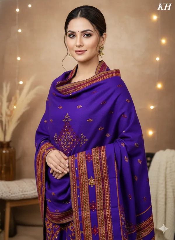 Winter_Special_Bhujodi_Hand_Weaving_Kutchi_KH_Patang_Corner_Shawl_for_women_Purpal
