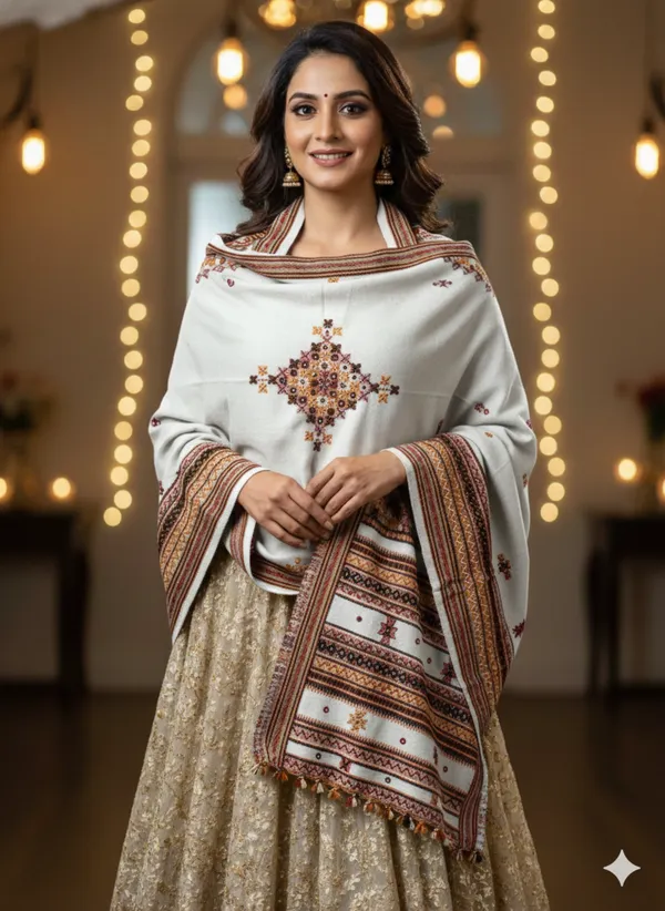 Winter_Special_Bhujodi_Hand_Weaving_Kutchi_KH_Four_Corner_Shawl_for_women_White