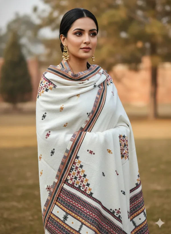 Winter_Special_Bhujodi_Hand_Weaving_Kutchi_KH_Four_Corner_Shawl_for_women_White
