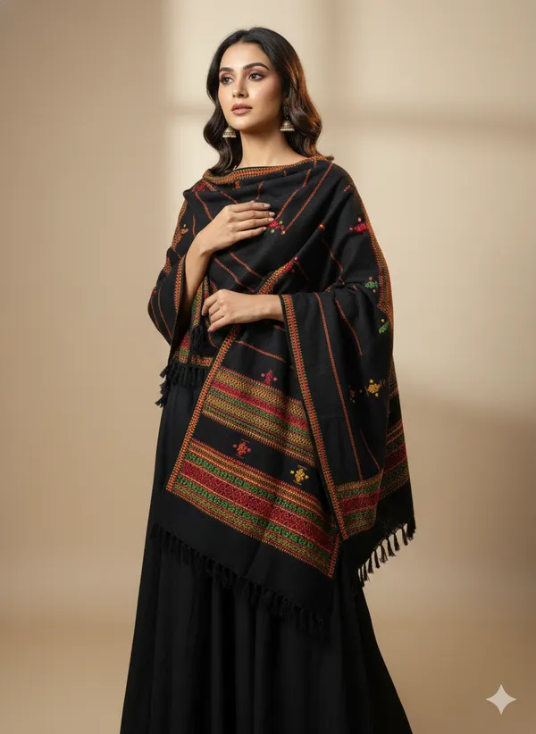Winter_Special_Bhujodi_Hand_Weaving_Kutchi_KH_Bhujodi_Shawl_for_women_Black