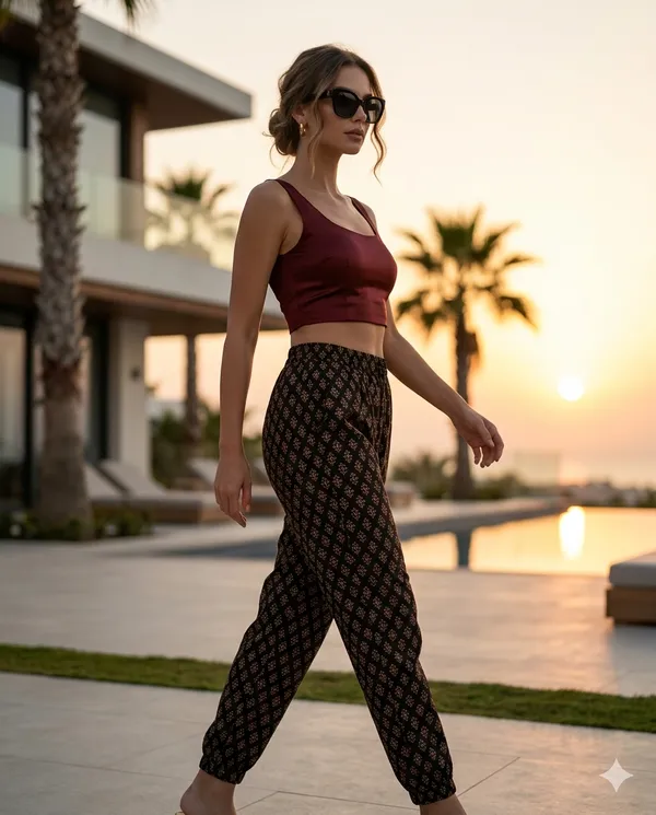 Summer_Special_Pure_Cotton_Original_Ajarakh_Hand_Block_Printed_Straight_Pant_for_women__KH_Ajarakh_Black_Pant_03|_free_size|Suitable_upto_Xl|_full_Stitched|original_Ajarakh_Hand_block_printed_material|