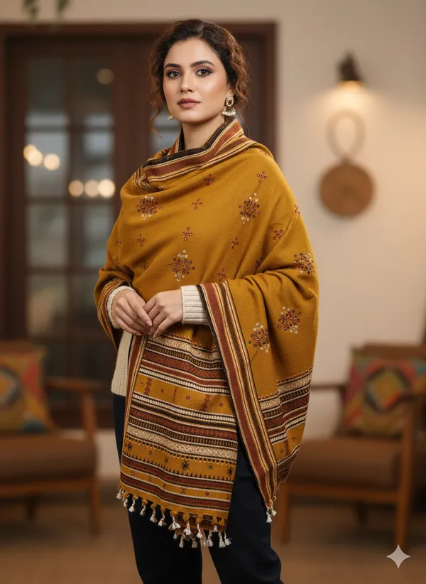 Winter_Special_Bhujodi_Hand_Weaving_Kutchi_KH_Thirteen_Butta_Shawl_for_women_MUSTARD