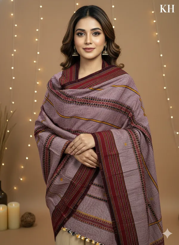 Maroon_Winter_Special_Bhujodi_Hand_Weaving_Kutchi_Kh_All_Over_Super_Shawl_For_Women