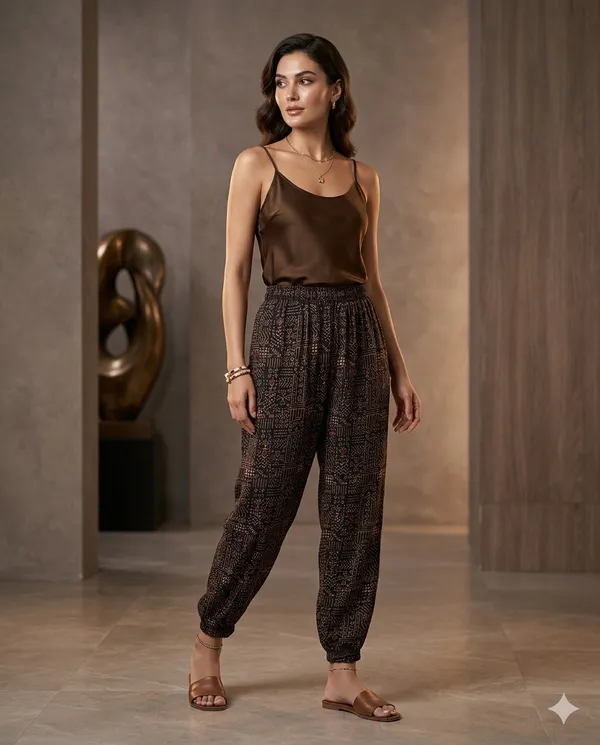 Summer_Special_Pure_Cotton_Original_Ajrakh_Hand_Block_Printed_Harem_Pant_for_women_KH_Ajrakh_Harem_Black_01_|_free_size_|Suitable_upto_Xl_|_full_Stitched_|_Original_Ajrakh_Hand_block_printed|