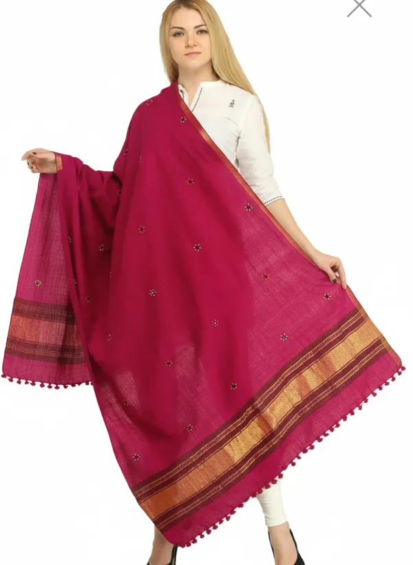 Winter_Special_Bhujodi_Hand_Weaving_Kutchi_By_KH_Jaripatta_Shawl_for_women_PINK