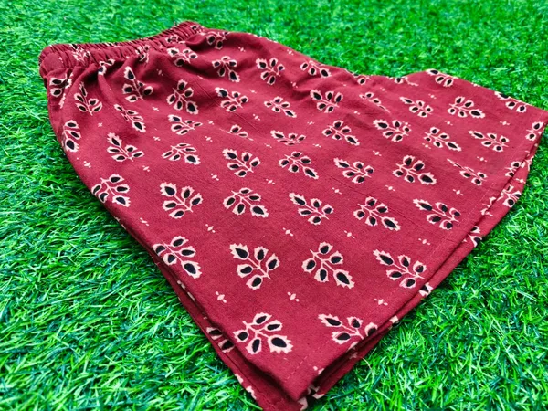 summer_special_pure_cotton_original_Ajarakh_Hand_Block_Printed_Shorts_for_women__KH_Ajarakh_shorts_MAROON__06/free_sizs_/suitable_up_to_xl_/full_stitched_/original_Ajarakh_Hand_block_printed_material/