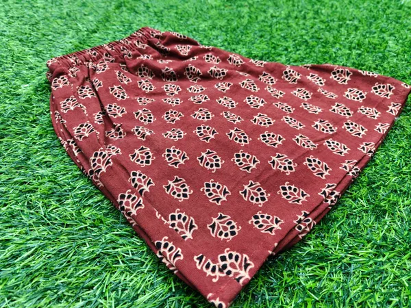 summer_special_pure_cotton_original_Ajarakh_Hand_Block_Printed_Shorts_for_women__KH_Ajarakh_shorts_MAROON__08/free_sizs_/suitable_up_to_xl_/full_stitched_/original_Ajarakh_Hand_block_printed_material/