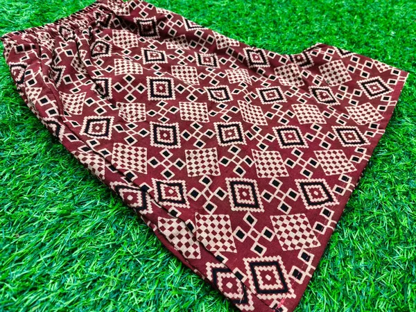 summer_special_pure_cotton_original_Ajarakh_Hand_Block_Printed_Shorts_for_women__KH_Ajarakh_shorts_MAROON__15/free_sizs_/suitable_up_to_xl_/full_stitched_/original_Ajarakh_Hand_block_printed_material/