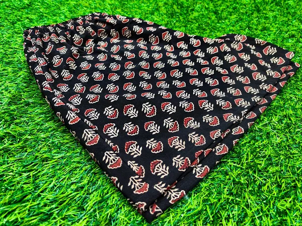 summer_special_pure_cotton_original_Ajarakh_Hand_Block_Printed_Shorts_for_women__KH_Ajarakh_shorts_black_07/free_sizs_/suitable_up_to_xl_/full_stitched_/original_Ajarakh_Hand_block_printed_material/