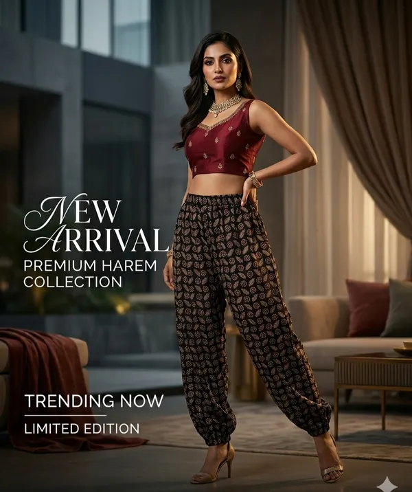 Summer_Special_Pure_Cotton_Original_Ajrakh_Hand_Block_Printed_Harem_Pant_for_women_KH_Ajrakh_Harem_Black_05_|_free_size_|Suitable_upto_Xl_|_full_Stitched_|_Original_Ajrakh_Hand_block_printed|