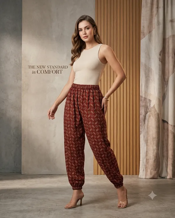 Summer_Special_Pure_Cotton_Original_Ajrakh_Hand_Block_Printed_Harem_Pant_for_women_KH_Ajrakh_Harem_Maroon_02_|_free_size_|Suitable_upto_Xl_|_full_Stitched_|_Original_Ajrakh_Hand_block_printed|